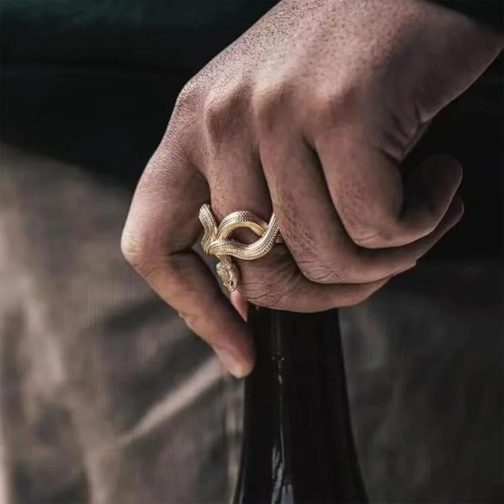 Snake Gold Ring - Picture 2 of 6